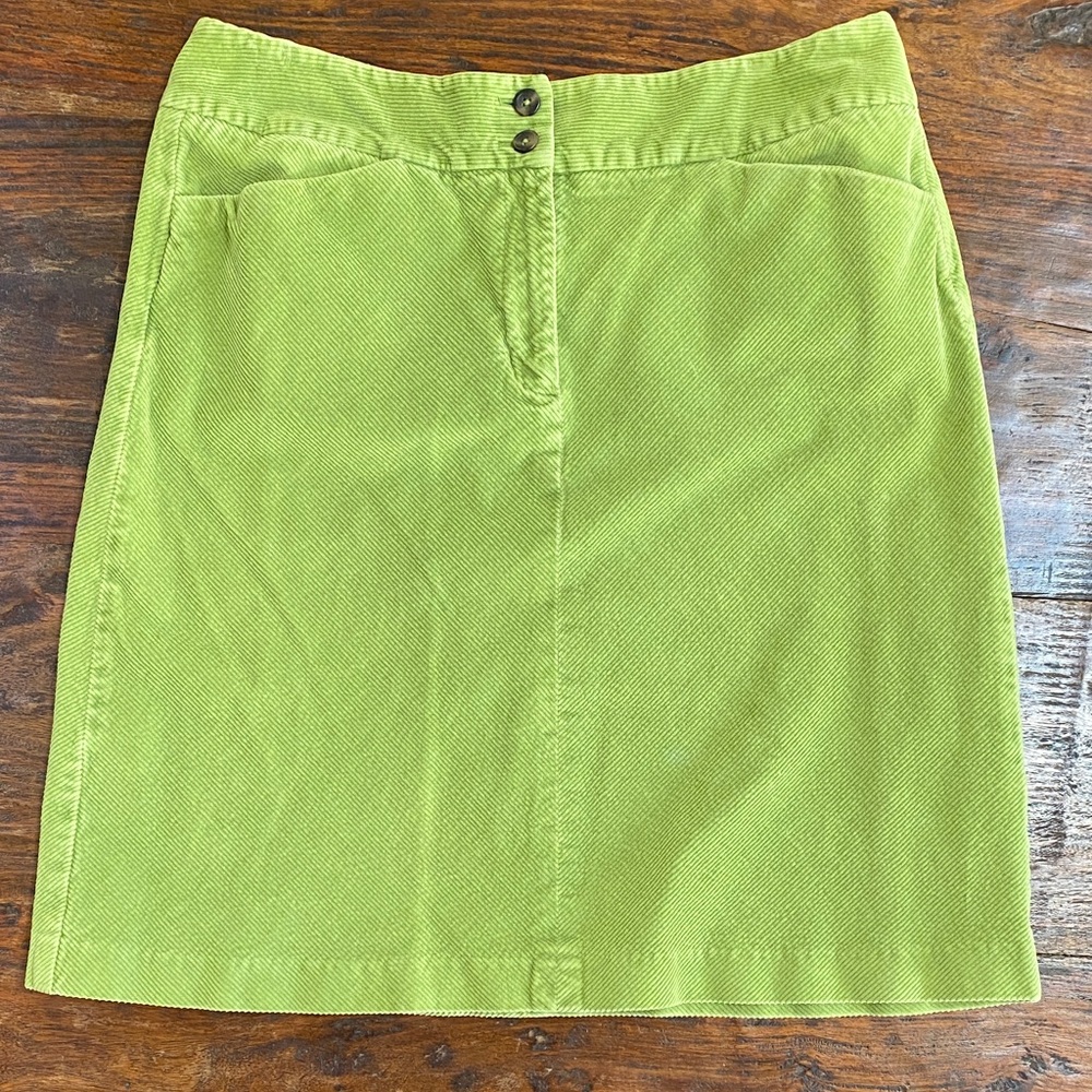 Green corduroy skirt from Talbots, size 12